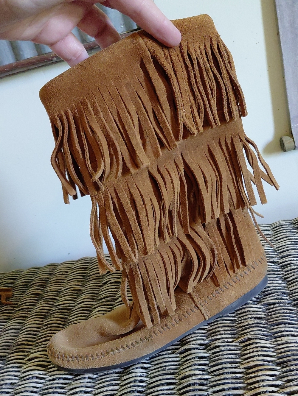 Minnetonka Suede Fringe Moccasin Boots - Picture 7 of 10